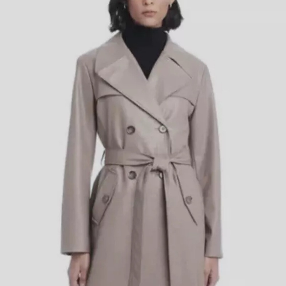 VINCE CAMUTO Trench coat tortoise shell buttons